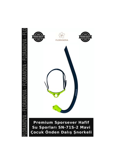 Premium Sporsever Hafif Su Sporları Sn-71s-2 Mavi Çocuk Önden Dalış Şnorkeli