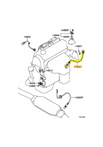 Mitsubishi Lancer Oksijen Sensörü 2003-2008 96291099 629w2 1.6