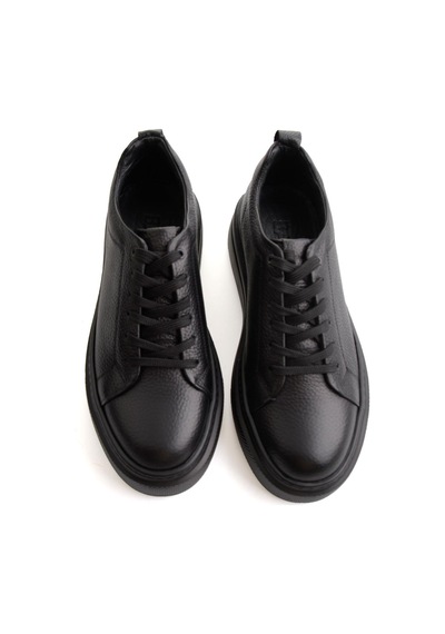 Bambi Siyah Floter Hakiki Deri Erkek Sneaker E01089009540