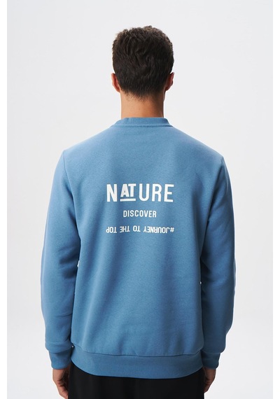 AR-MA Arma Baskılı Yazılı Regular Fit Şardonlu Erkek Bisiklet Yaka Sweatshirt K28124602901 Mavi AR-MA Arma Baskılı Yazılı Regular Fit Şardonlu Erkek Bisiklet Yaka Sweatshirt K28124602901 Mavi