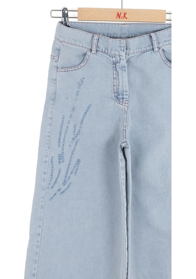Xo Kids Kız Çocuk Jean Pantolon 8-14 Yaş 51706 Mavi