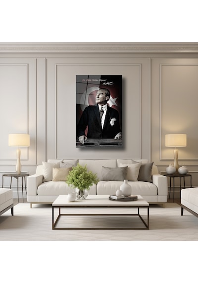 Atatürk - Ne Mutlu Türküm Diyene - Cam Tablo - Deg0286