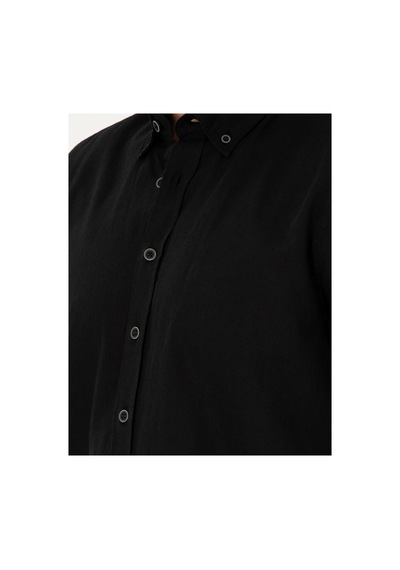 Pierre Cardin Keten Karışımlı Regular Fit Uzun Kollu Gömlek 1834748 Siyah
