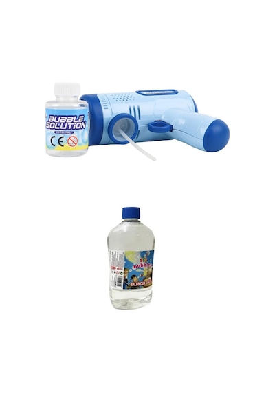 Baloncuk Yağmuru Başlasın Bubble Blaster Köpük Tabancası + 500 Ml Likit Seti