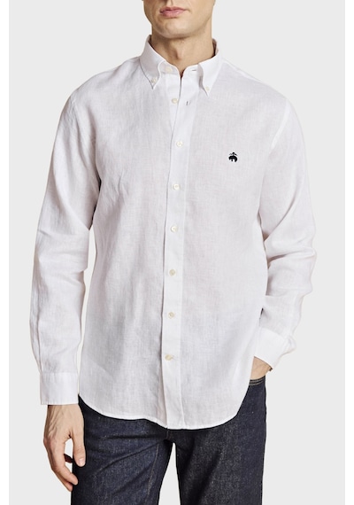 Brooks Brothers Düğmeli Yaka Regular Fit %100 Keten Uzun Kollu Gömlek Erkek Gömlek Bbss26msh022100 Beyaz Brooks Brothers Düğmeli Yaka Regular Fit %100 Keten Uzun Kollu Gömlek Erkek Gömlek Bbss26msh022100 Beyaz