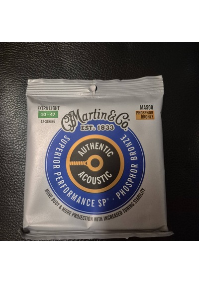 Martin Ma500 Otantik Akustik Fosfor Bronz 12 Telli Ekstra Hafif 10-47 12 Telli Akustik Gitar Tel Seti