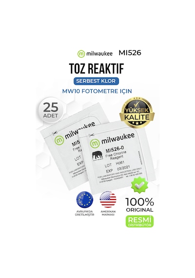 Milwaukee Mı524-25 Toplam Klor Reaktif Tozu 6 G