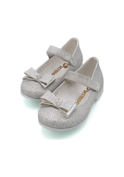 Sermoda Fiyonk Taş Detay Bebek Babet Sim Gümüş