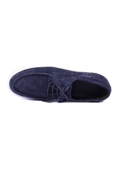 Shoetyle - Hakiki Süet Deri Lacivert Renk Günlük Erkek Ayakkabı - 115-k512-1065 -1614
