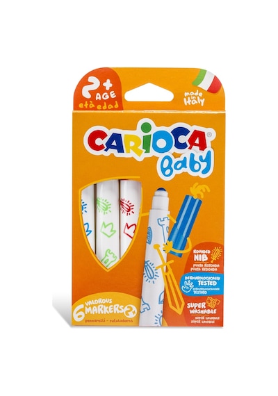Carioca Baby Yıkanabilir Jumbo Keçeli Boya Kalemi 6'lı