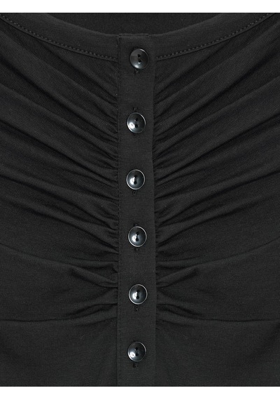 Dilvin 32661 Düğme Detaylı Bodysuit-siyah Siyah