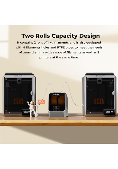 Creality Space Pi Filament Kurutucu Plus, 2 Rulo 3d Yazıcı Filament Kuru Kutu, Ptc Isıtıcılı, 360 Hızlı Isıtma, Pla Petg İçin Fanlı Kurutucu Saklama Kutusu Abs Tpu Naylon
