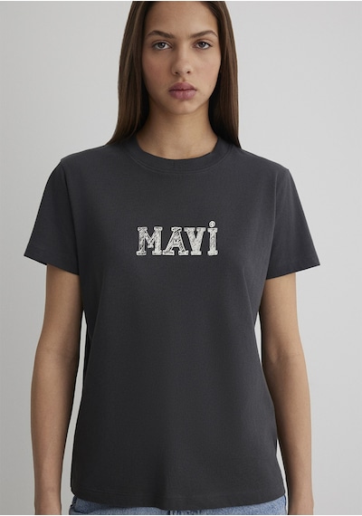 Mavi - Mavi Logo Baskılı Gri Tişört 1612232-34853 Gri
