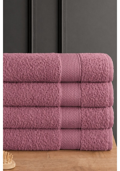 Blanc 4'lü 50x90cm El Yüz & Saç Havlusu Seti Havlu El Havlusu Banyo Havlusu I Çeyiz Havlusu - Mürdüm