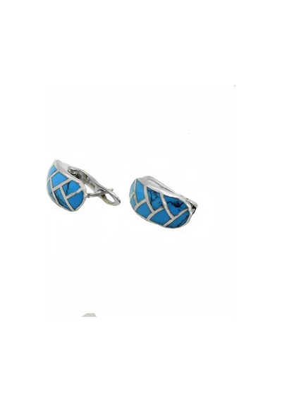 Turkuaz Taşli 925 Ayar Gümüş Bayan Küpe N11.93844