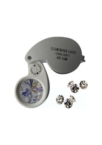 Nikula Mini 40x25mm Takı Büyüteç, Cep Büyüteç, Teftiş, Elmas Pullar, Madeni Kontrol Lup Mg21011