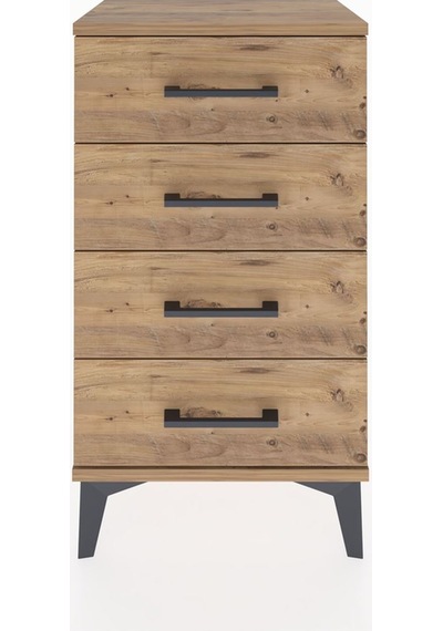 Arges Komodin 4 Çekmeceli 44x30x80 Çam-çam Çam