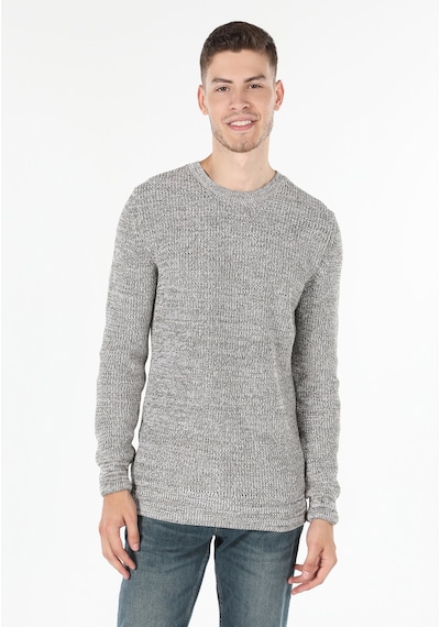 Colin's Colins Slim Fit Bisiklet Yaka Dar Kesim Bej Erkek Kazak Cl1059927 Bej