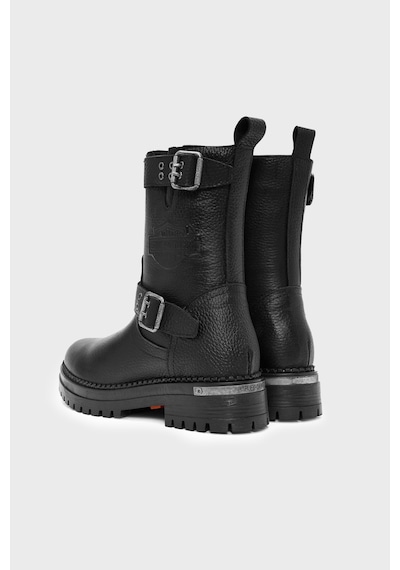 Harley Davidson Uptown Hakiki Deri Bot Kadın Bot 026z100022 Ctn Black Baskılı Deri Siyah