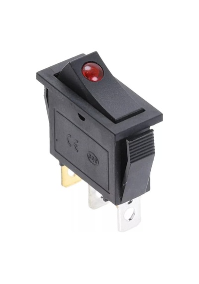 Ic-113A Dar Nokta Işıklı Anahtar On-Off 220V 10X25Mm Çap 5 Adet