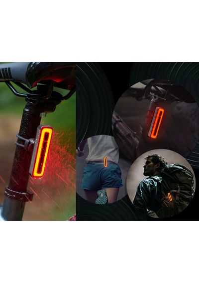 Moon Nebula 2 Sense 350 Lm Bisiklet Usb Şarjlı Arka Stop Far Siyah