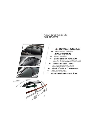 Volkswagen Caddy Mugen Cam Rüzgarlığı