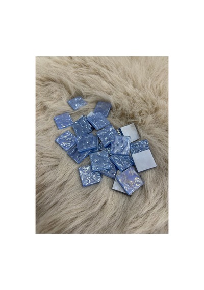Sanatsal Kristal Mozaik Ks-02 23x23mm Premium Dalgalı Mavi 250gr