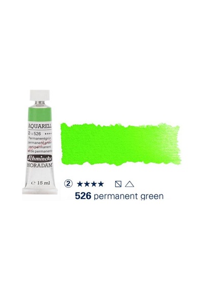 Schmincke Horadam Aquarell Tube 15Ml Seri 2 Permanent Green 526