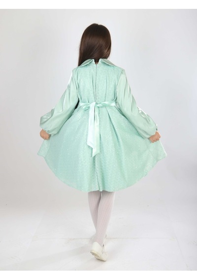Xo Kids Kız Çocuk Elbise 7-11 Yaş 26571 Yeşil