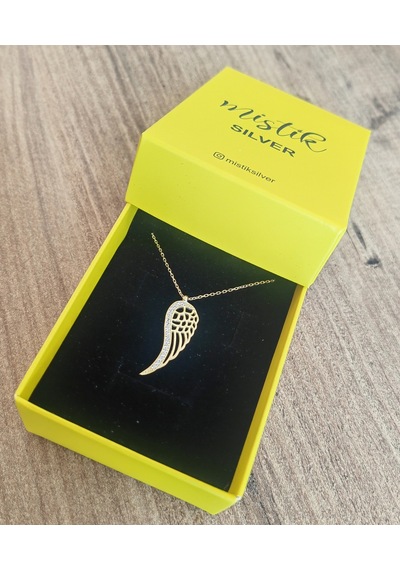Melek Kanadı Gümüş Kolye Rose Gold