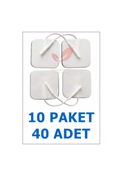 Kablolu/Soketli 5CM X 5CM Tens Pedi Elektrodu 10 Paket x 40 Adet
