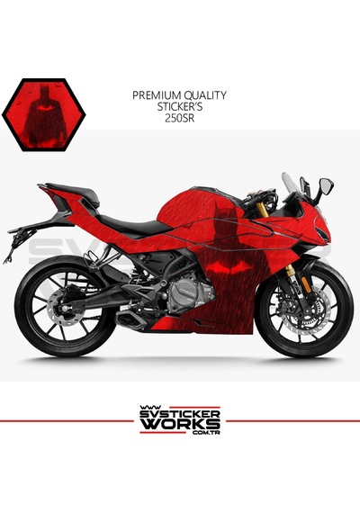 Cfmoto 250sr Sticker Kaplama Batman Desen Motor Kaplama Modeli Hazır Kit