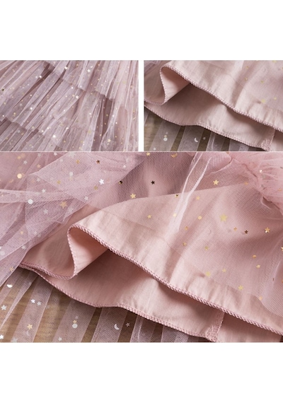 Petityu Tutu Parlak Yıldızlı Pembe Kız Çocuk Şirin Kat Kat Elbise - Doğumgünü Elbisesi Pembe Petityu Tutu Parlak Yıldızlı Pembe Kız Çocuk Şirin Kat Kat Elbise - Doğumgünü Elbisesi Pembe