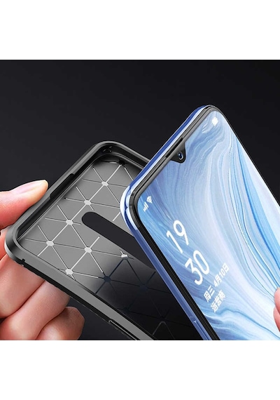 Oppo Reno Z Kilif Karbon Silikon Case 389460582