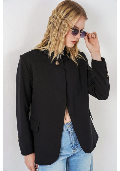 Hiccup Bdart Şal Yaka Blazer Siyah