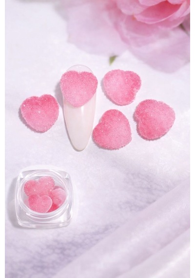Candy Glow 3d Sugar Heart Nail Charm Bubble Pink No:05
