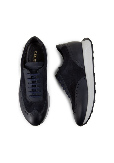 Deery Hakiki Süet Lacivert Erkek Sneaker Ayakkabı - 00750Mlcve04 Lacivert