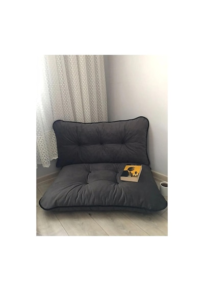 Elf Consept Puf Petek Önü Palet Yer Minderi 2'li Takım Antrasit 70 x 100 CM Gri