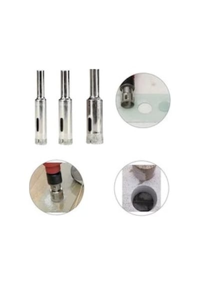 Elmas Kaplı Cam, Fayans Delme Ucu, 3'lü Set 12, 14, 16 Mm