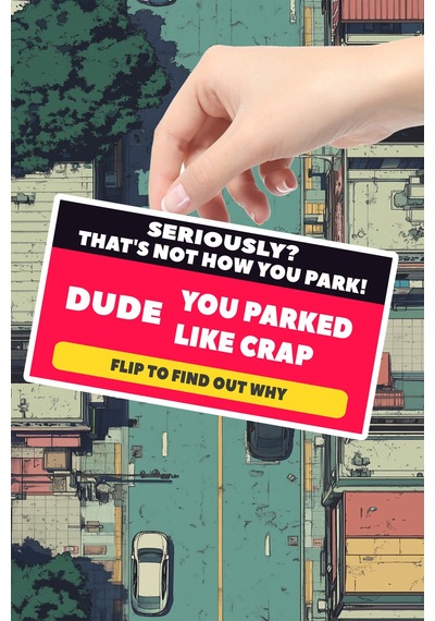 Parking Card Effective And Fun Warning Card For Bad Parking 25 Pieces 9.5 7 Cm