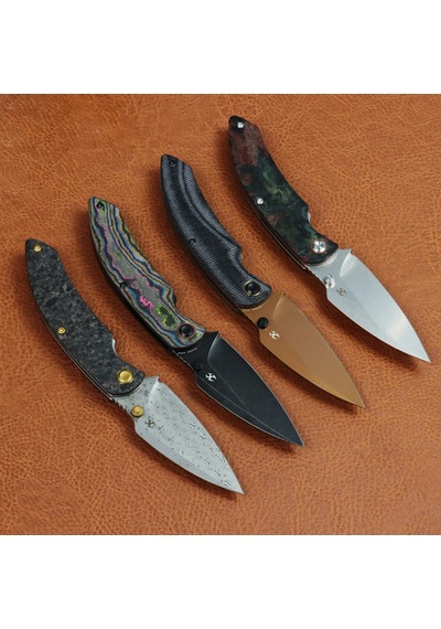 Kansept Falk Karbon Fiber Sap Damascus Çelik Çakı K1142a1 Kum
