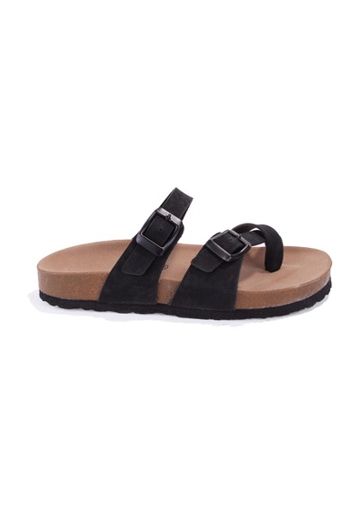 Fly Soft S042031 Siyah Günlük Ortopedik Permak Arası Kadın Spor Terlik Siyah