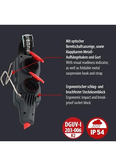 Power-block Serisi 4 Soketli 230v 16a Ip54 Dış Mekana Uygun Led Göstergeli Fiş Ucu Kablosuz Fiş 0