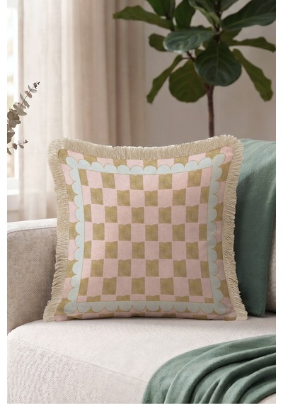 Geometrik Damalı Pastel Saçaklı Yastık Kılıfı - Zarif Retro Boho Mint Krem Püsküllü Kırlent Kılıfı Gizli Esinti Saten Geometrik Damalı Pastel Saçaklı Yastık Kılıfı - Zarif Retro Boho Mint Krem Püsküllü Kırlent Kılıfı Gizli Esinti Saten