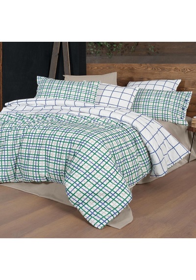 Mayon King Size Battal Boy %100 Pamuk Flanel Pazen Nevresim Takımı Mavi MAVI