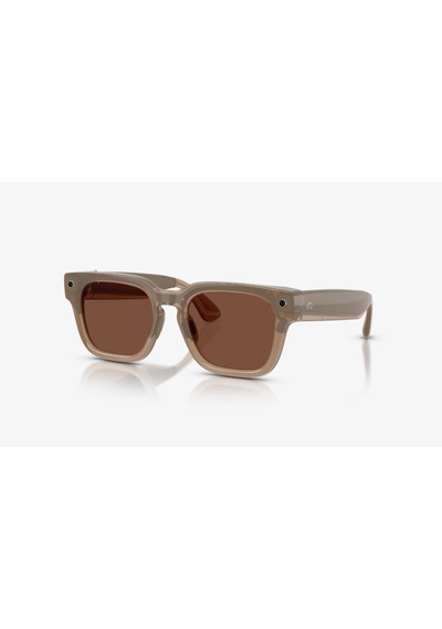 Meta Glasses Fury S Akıllı Gözlük 51-22 White Beyaz Çerçeve, Copper Lens, 12 Mp Kamera, 3k Video, Meta Aı, 32 Gb