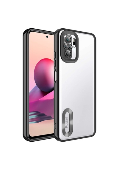 Xiaomi Redmi Note 10S Kılıf Logo Gösteren Zore Omega Kılıf