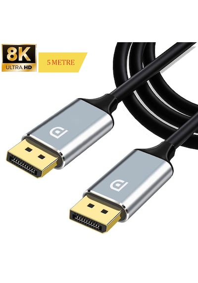 Microcase 8k 240hz Alüminyum Başlık Displayport To Displayport Kablo 5 Metre - Al5081