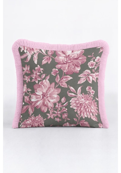 Çiçek Desenli Vintage Floral Saçaklı Yastık Kılıfı - Zarif Bahar Gri Pembe Püsküllü Kırlent Kılıfı Buzlu Kanyon Nektar Çiçek Desenli Vintage Floral Saçaklı Yastık Kılıfı - Zarif Bahar Gri Pembe Püsküllü Kırlent Kılıfı Buzlu Kanyon Nektar
