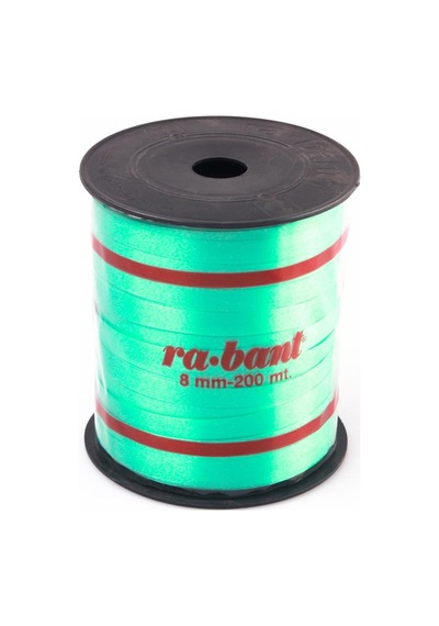 Metalik Yeşil Balon Ipi 200mx8mm Parlak Rafya Süsleme Rabant